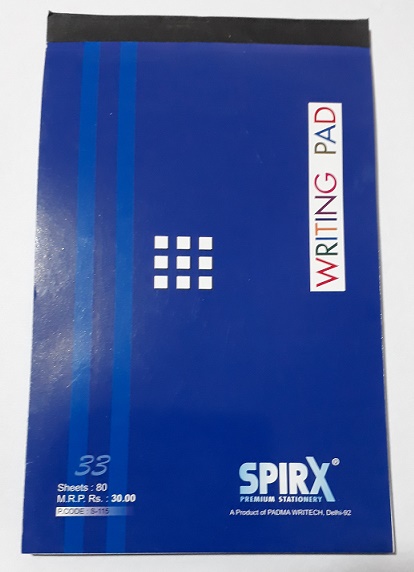 Spirx Premium Writing Pad A5 160 pgs No33